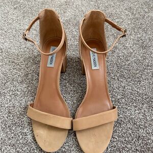 Steve Madden Beige Ankle Strap Heels